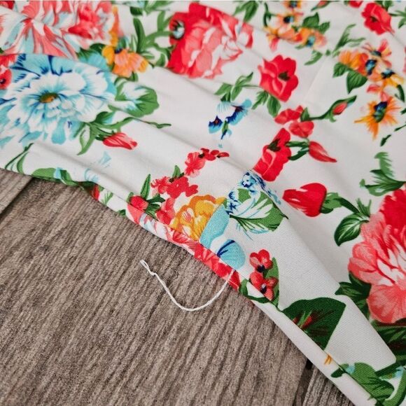 Measeor Short Sleeve Floral Maxi Dress Size XXL - Picture 9 of 15